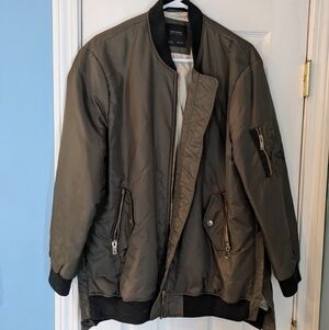 Zara Oversized Quilted Bomber Jacket XL